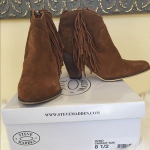 Steve Madden Ohio Chestnut fringe boot size 8.5